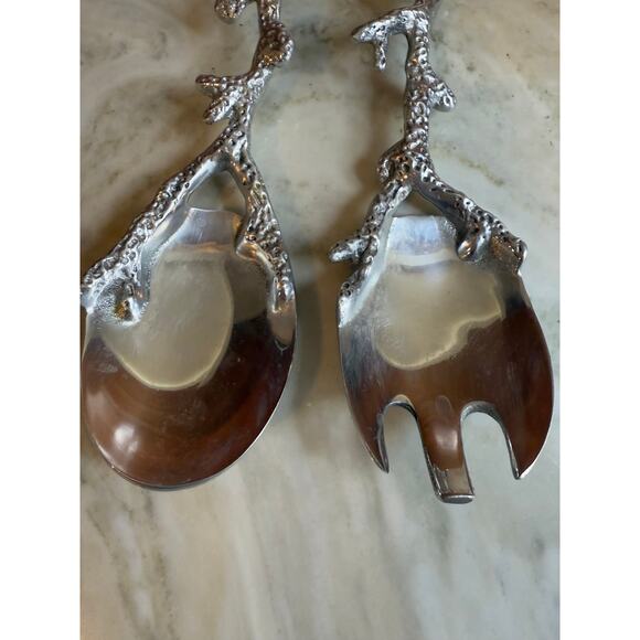 Mariposa Coral Salad Server Utensil Set - Picture 3 of 5